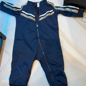 Nike Navy and Gold Kids Footie